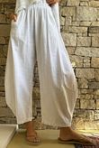 Frame Cotton Vintage Wash Barrel Pant White